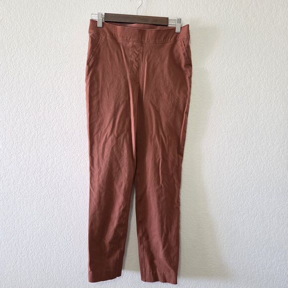 Spanx On the Go Ankle Slim Straight Pants Bronze Glow Pull On Womens Medium - Picture 1 of 7